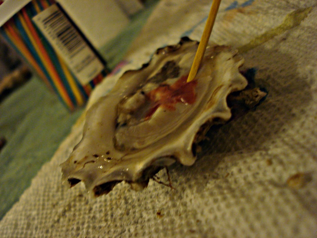 oyster on a half shell
